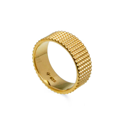 Gold Textured Band Ring