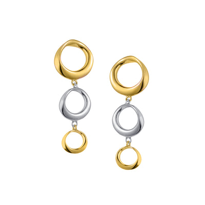 Silver and Gold Post Earrings