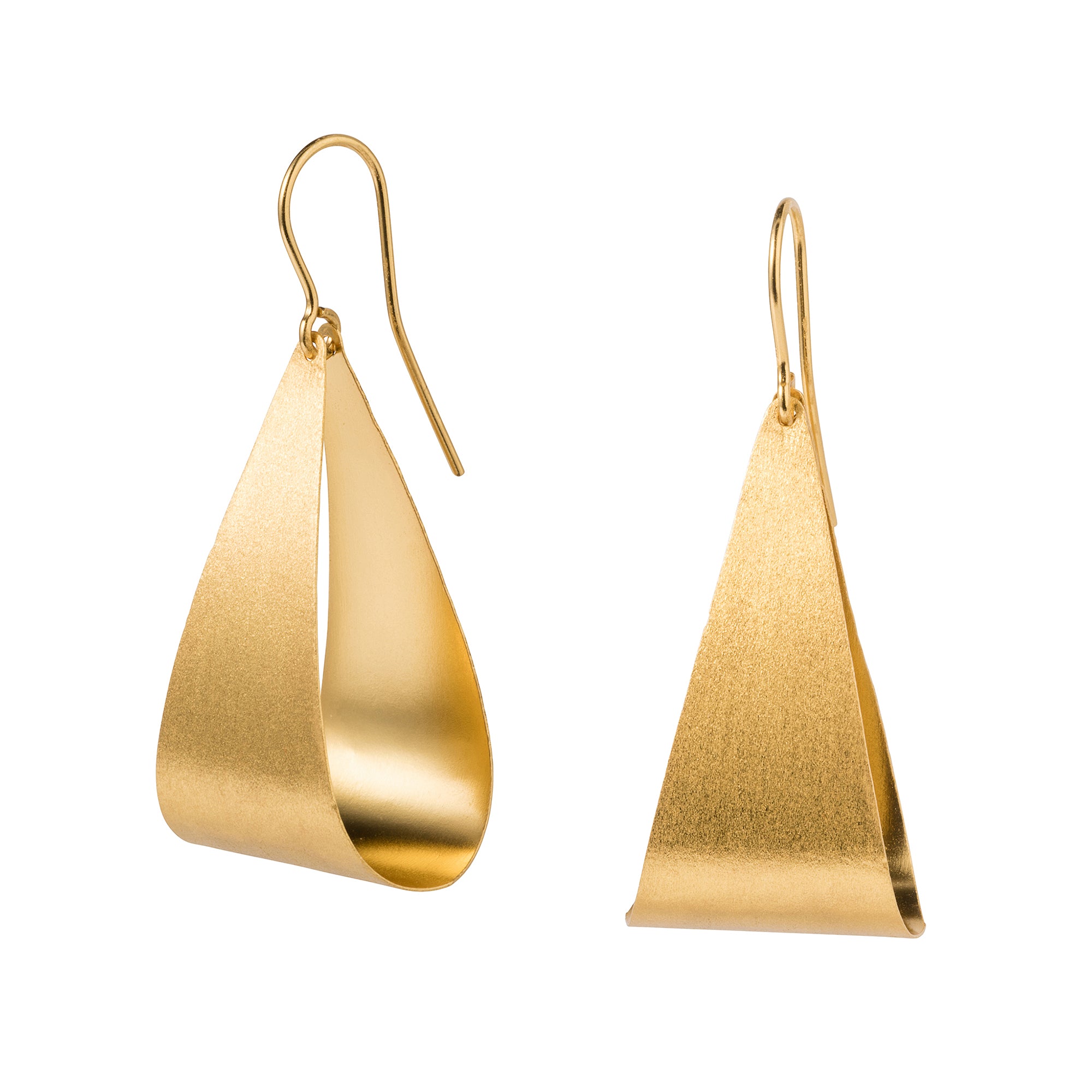 Golden Pear Hoop Earrings Christin Ranger Jewellery