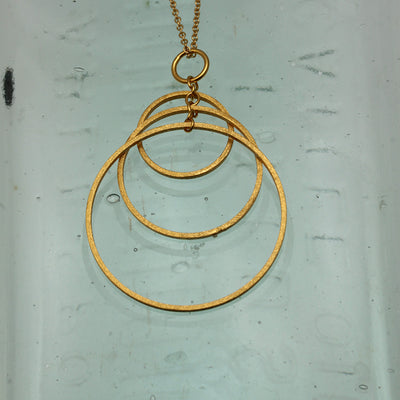 Three Hoop Gold Pendant