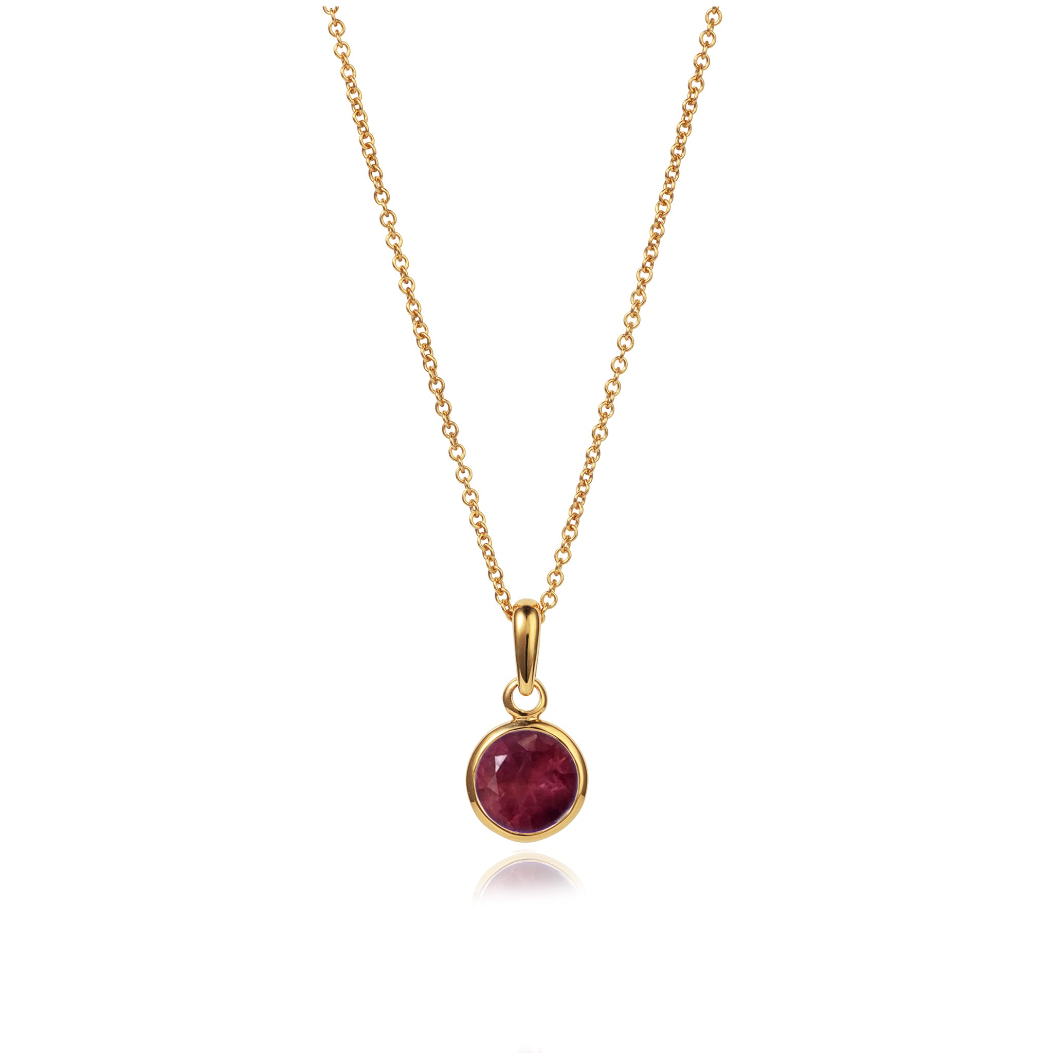Ruby Necklace Pendant In Gold Christin Ranger Jewellery