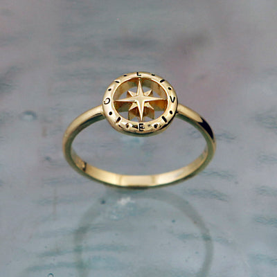 Love's Compass Gold Ring