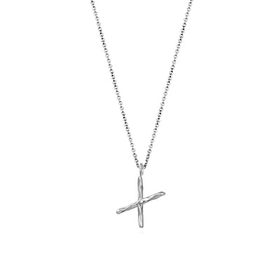 Silver Initial Necklace Letter X