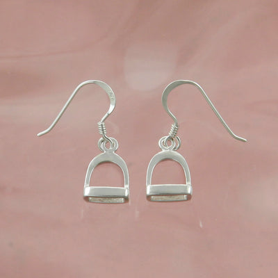 Image of Silver Stirrup Earrings