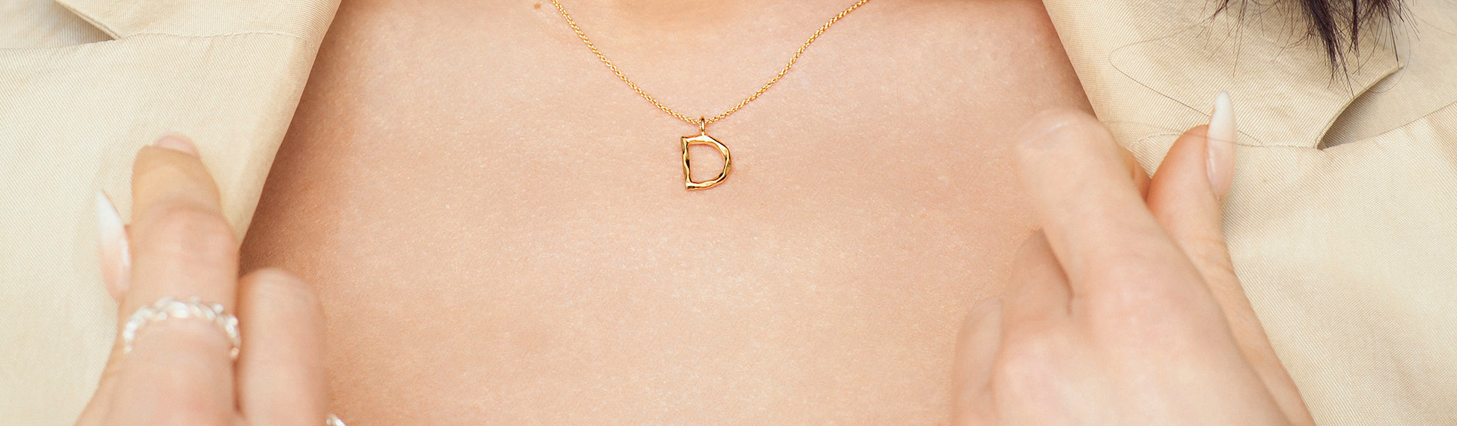 Silver and Gold Initial Necklaces