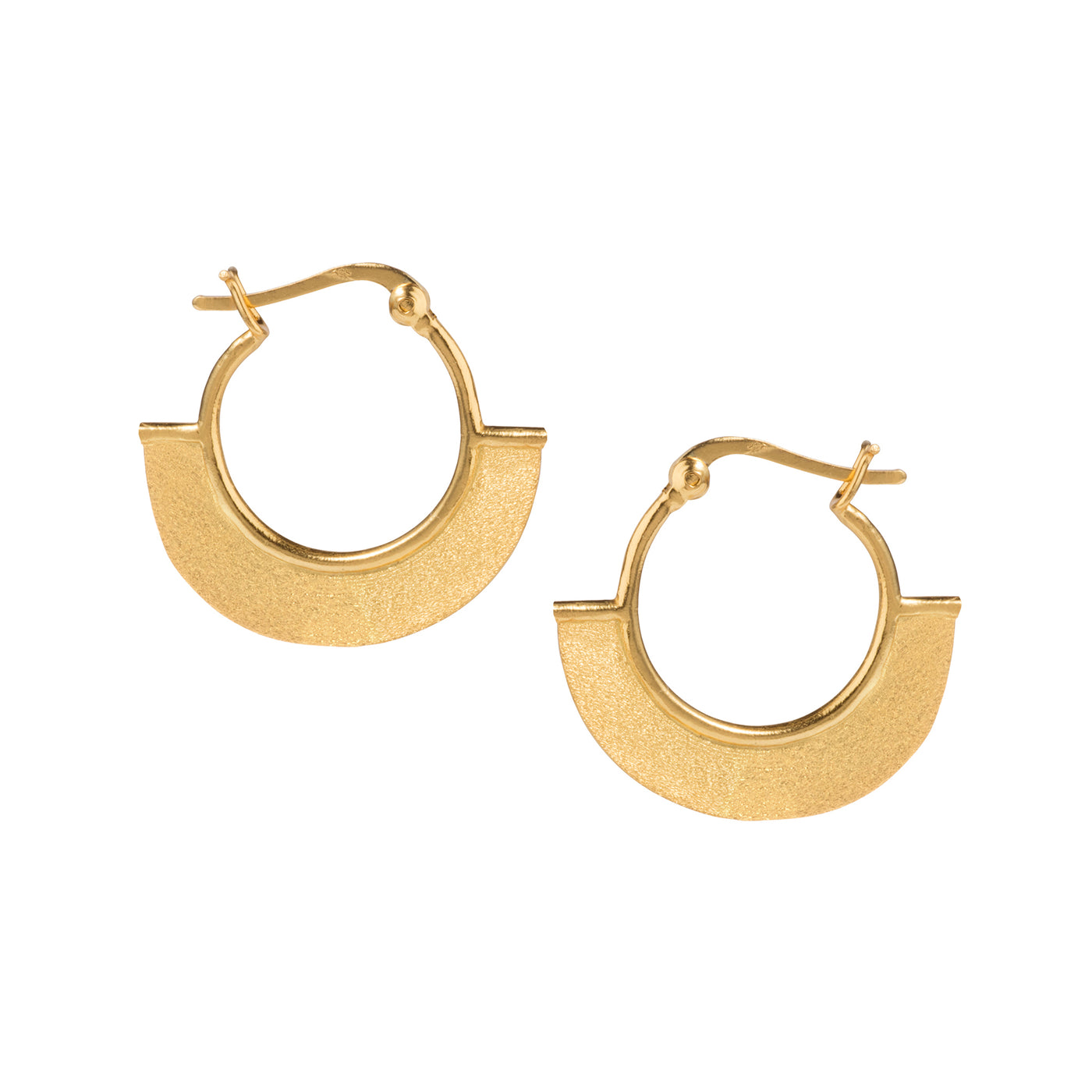 Medium Gold Creole Demi-Hoop Earrings