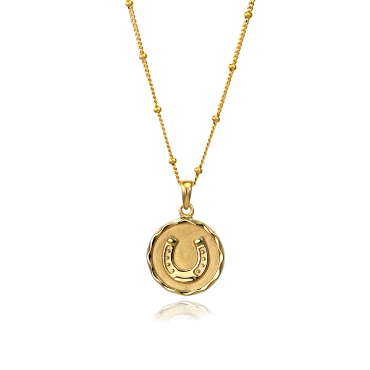Gold Lucky Horsehoe Necklace