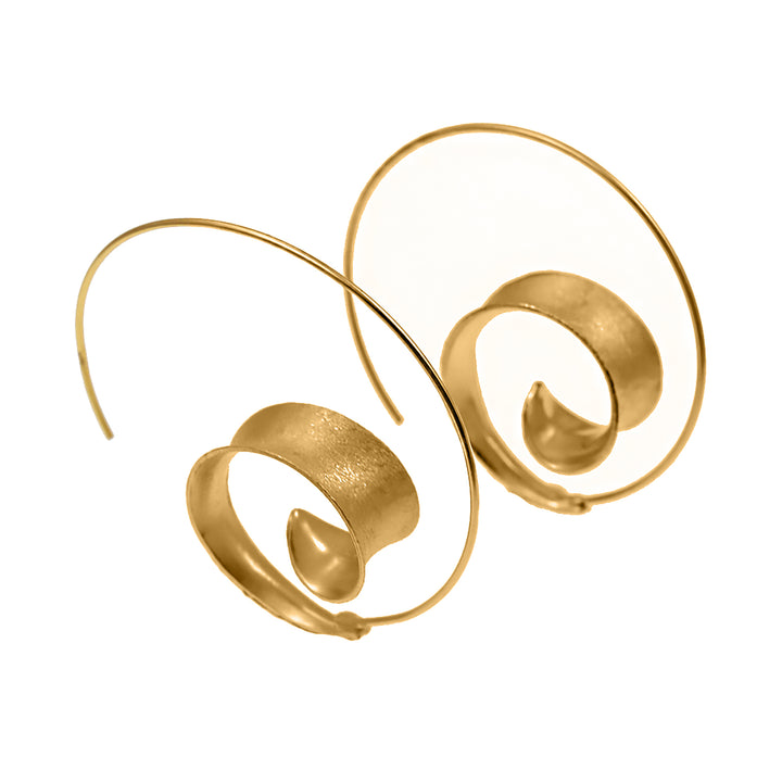 Large Gold Threader Hoop Earring