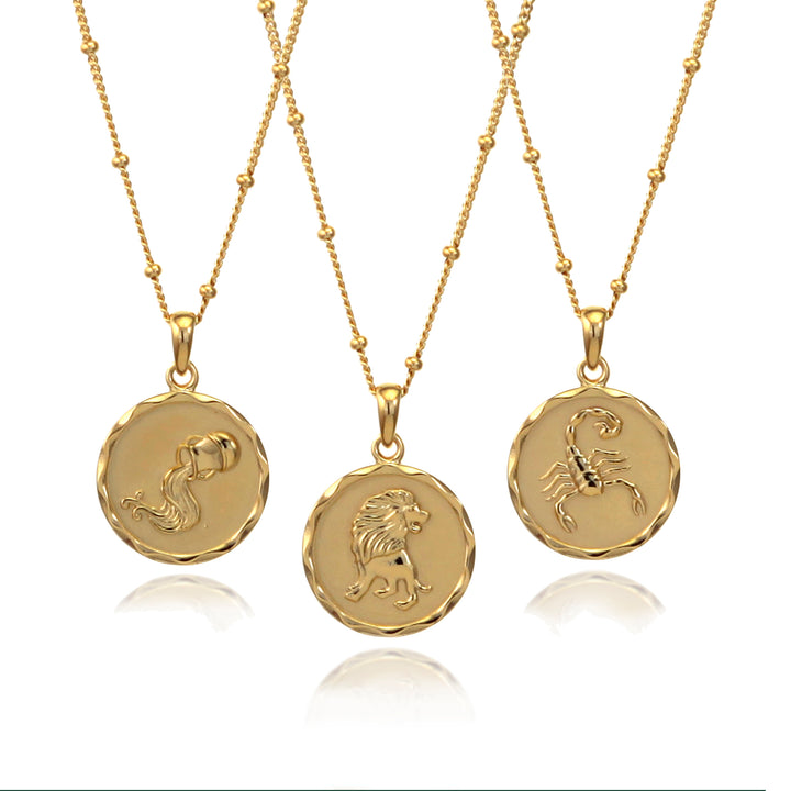 Gold Zodiac Start Sign Necklaces