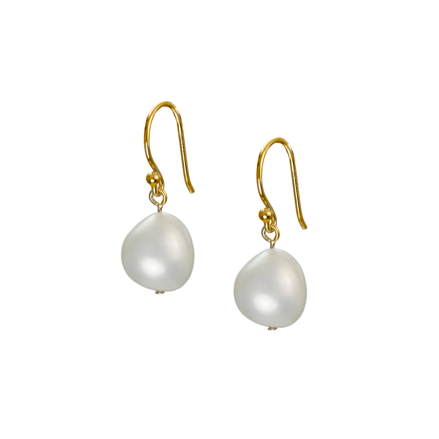 Pearl Drop Earrings in Gold Vermeil