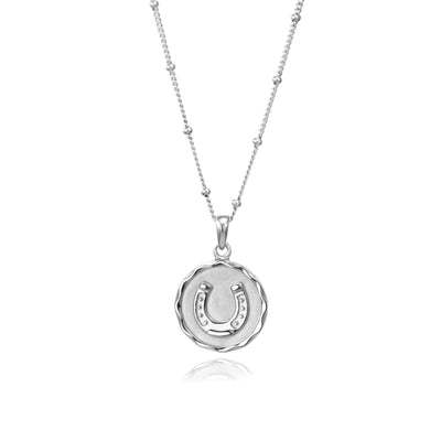 Silver Lucky Horseshoe Necklace