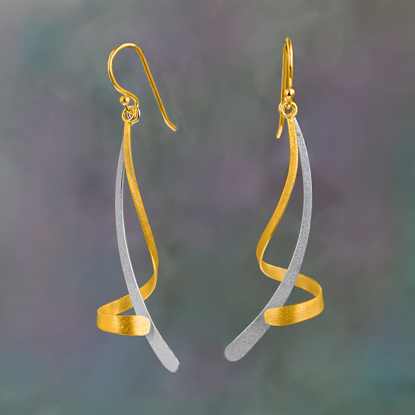 Twist & Turn Gold and Silver Earrings
