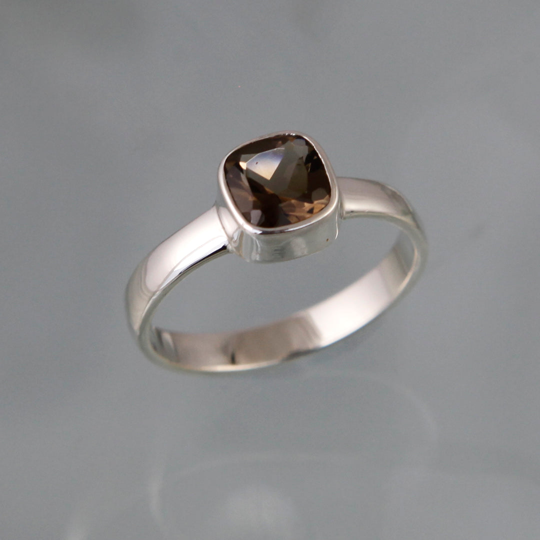 Silver & Smoky Quartz Ring