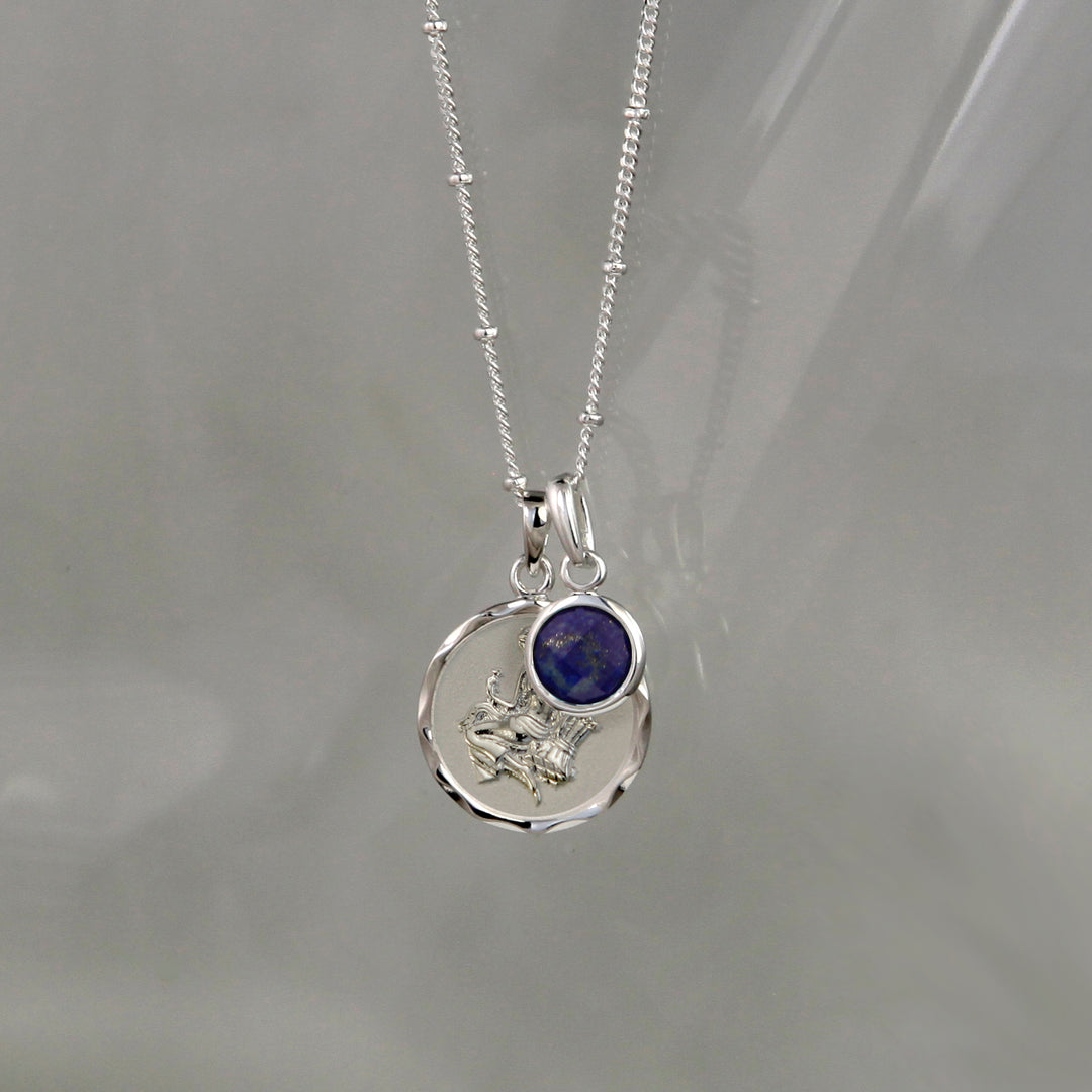 Silver Virgo Zodiac Star Sign Necklace