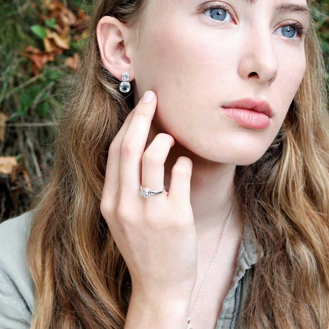 Silver & Smoky Quartz Ring