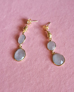 Gold Gemstone Earrings