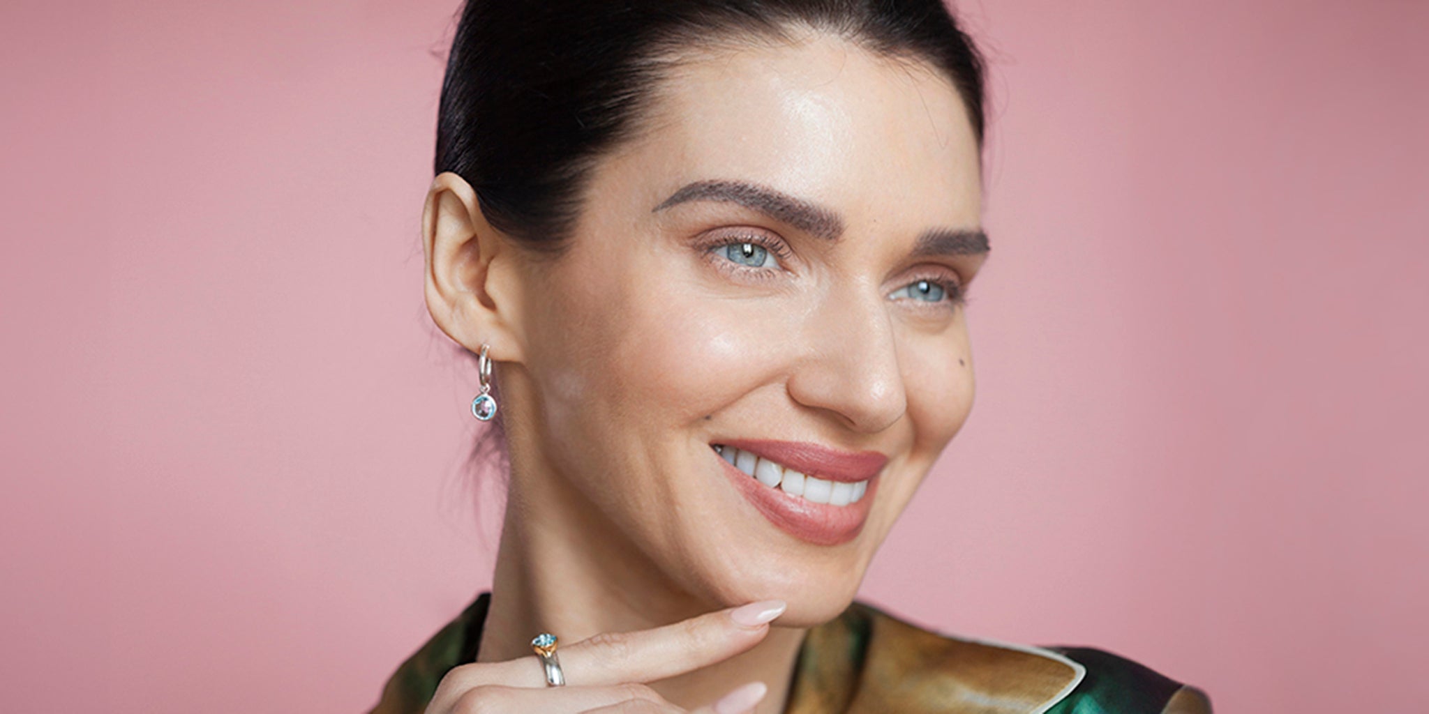 Gemstone Earrings in Silver & Gold