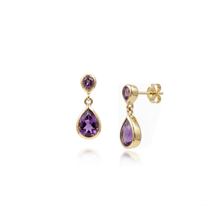 14ct gold-vermeil-two-stone-stud-earrings-amethyst 