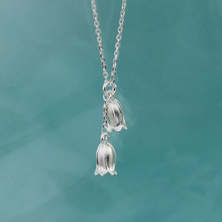 Sterling Silver Bluebell Necklace – Handmade Dainty Floral Jewellery