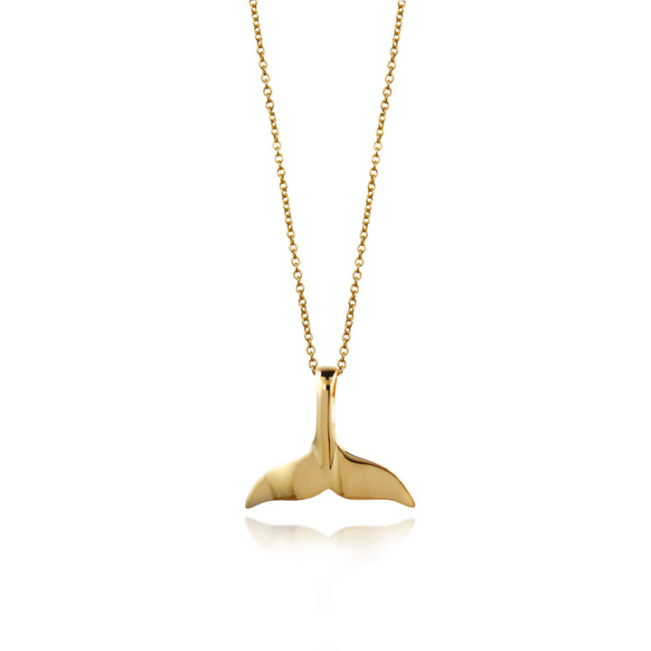 Gold Whale Tail Pendant – Ocean-Inspired Jewellery for Women