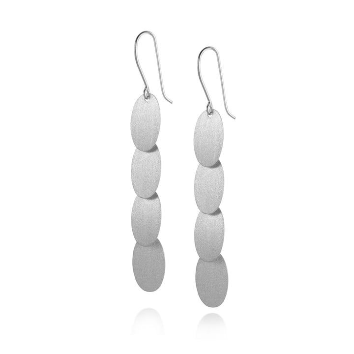 Sterling silver confetti drop earrings