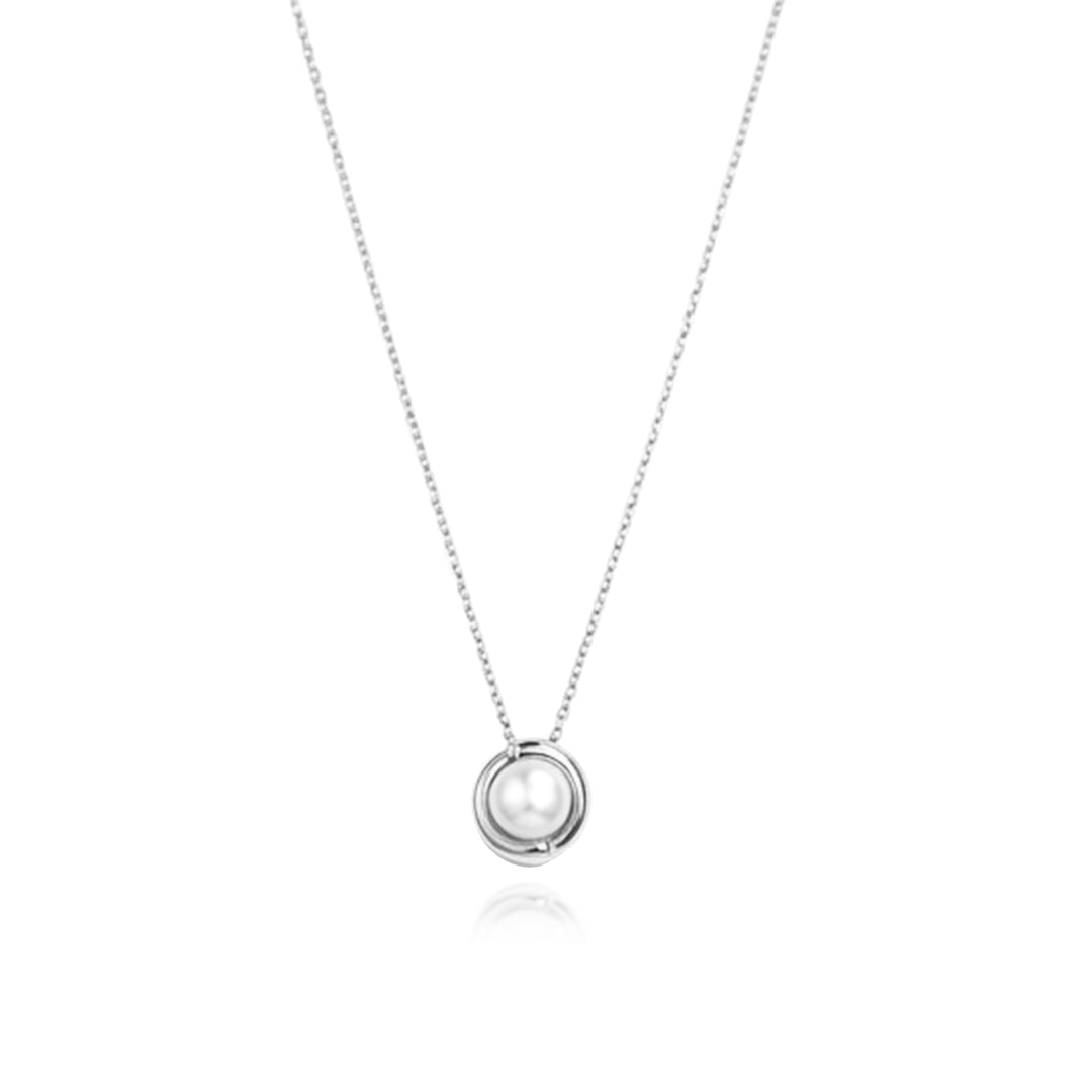 Sterling silver pearl pendant necklace