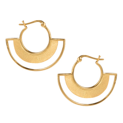 Photo of Art Deco Gold Demi-Hoop Earrings