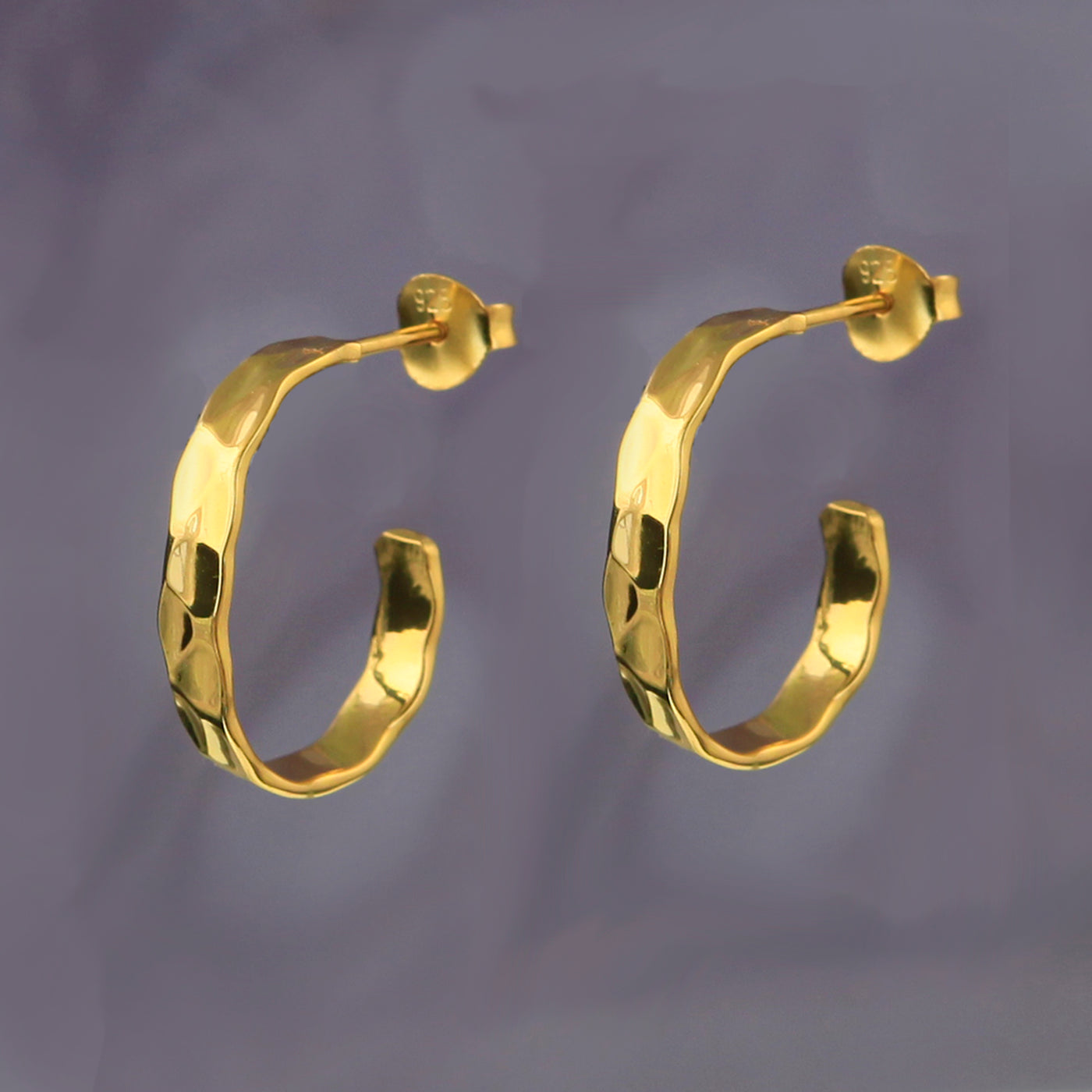 Photo of Gold Textured Hoop Earrings