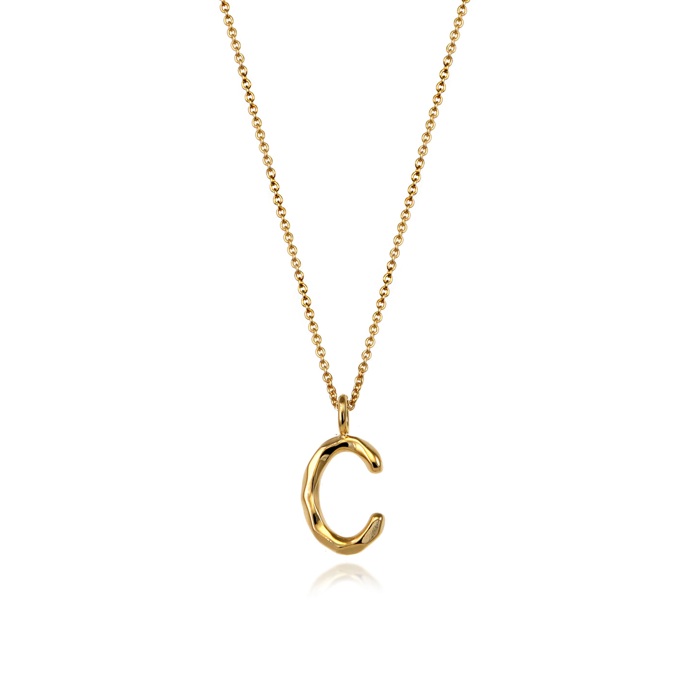 Initial Necklaces In Gold Letter C