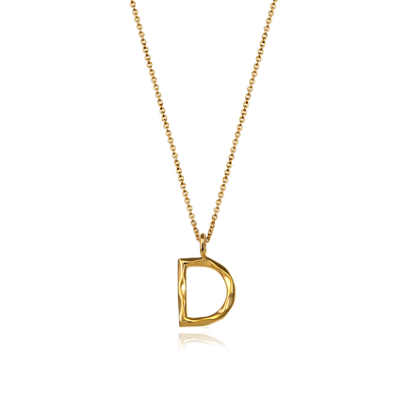 Initial Necklaces In Gold Letter D