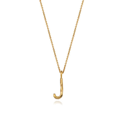 Initial Necklaces In Gold Letter J