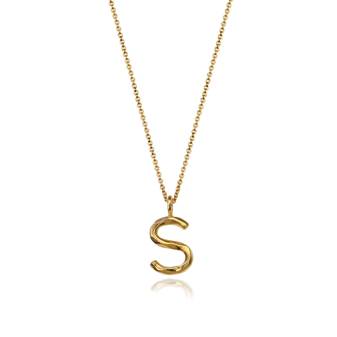 Initial Necklaces In Gold Letter S