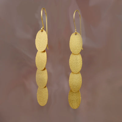Image of Long Gold Dangle Earrings