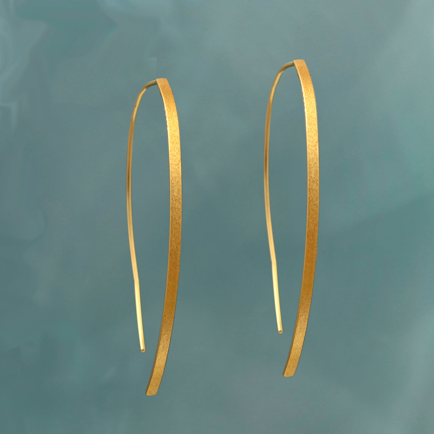 Image of Gold Wishbone Threader Earrings