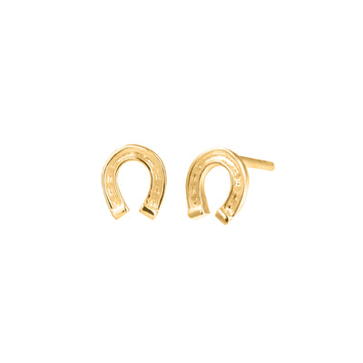 Mini Gold Horseshoe Stud Earrings