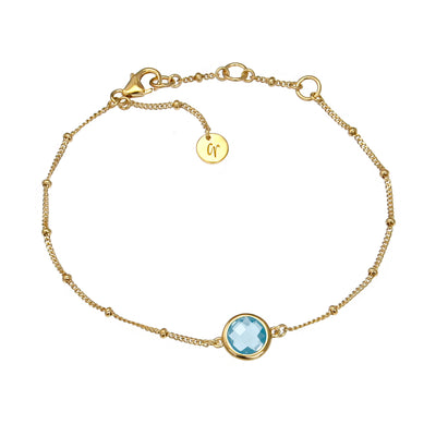 Image of Blue Topaz and Gold Bracelet