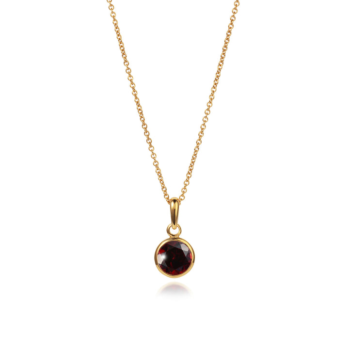 Photo of Gold and Garnet Topaz Maya Pendant