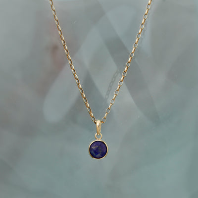 Photo of Gold and Lapis Lazuli Maya Pendant