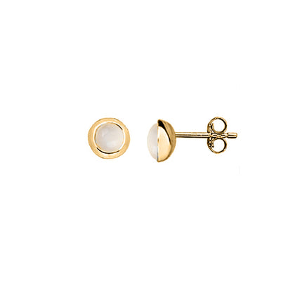 Image of Gold and Pearl Stud Earrings