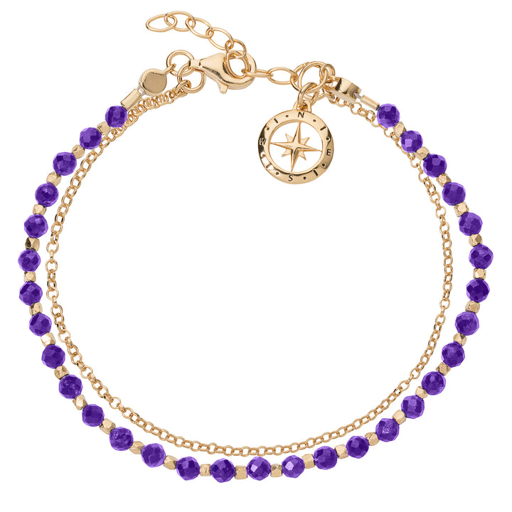 Photo of Amethyst Friendship Bracelet in Gold Vermeil