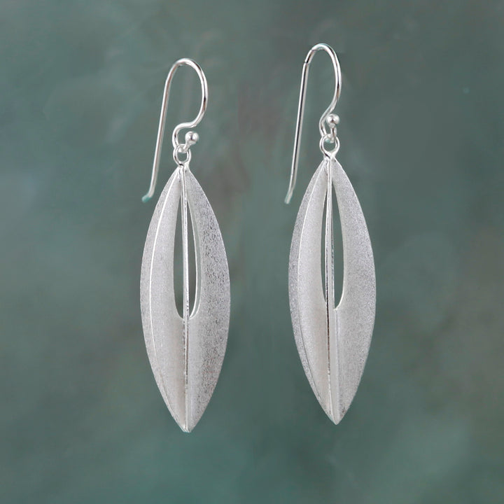 Image of Elliptic Silver Earrings