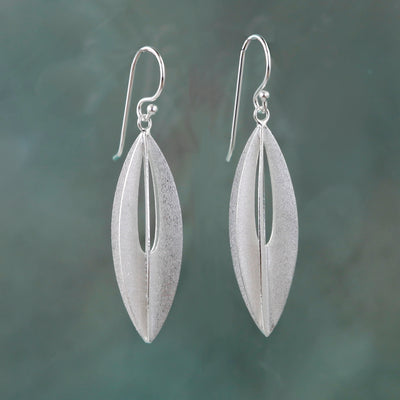 Image of Elliptic Silver Earrings
