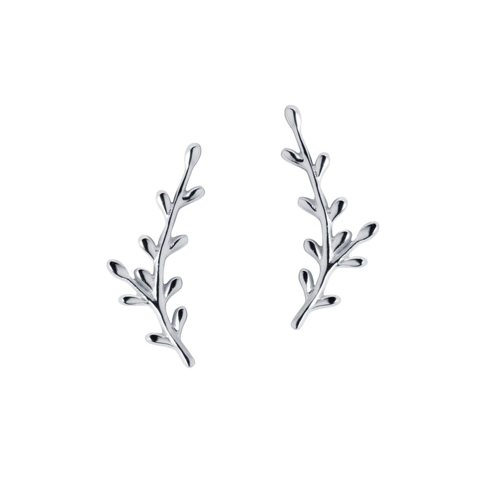 Silver Ear Climber Earrings