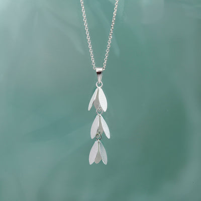 Image of Silver Catkin Flower Pendant 