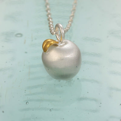 Image of Silver and Gold Apple Pendant