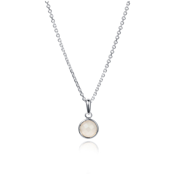 Silver Birthstone Necklace Pendant