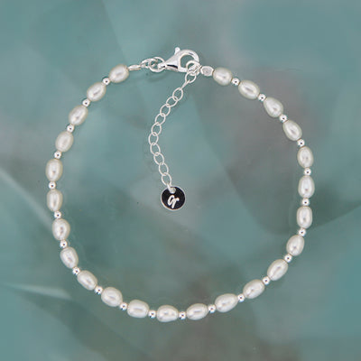 Photo of Freshwater Pearl Bracelet With Silver Beads