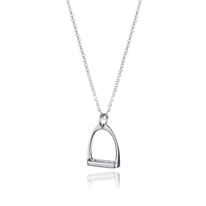 Image of  Silver Stirrup Pendant Necklace