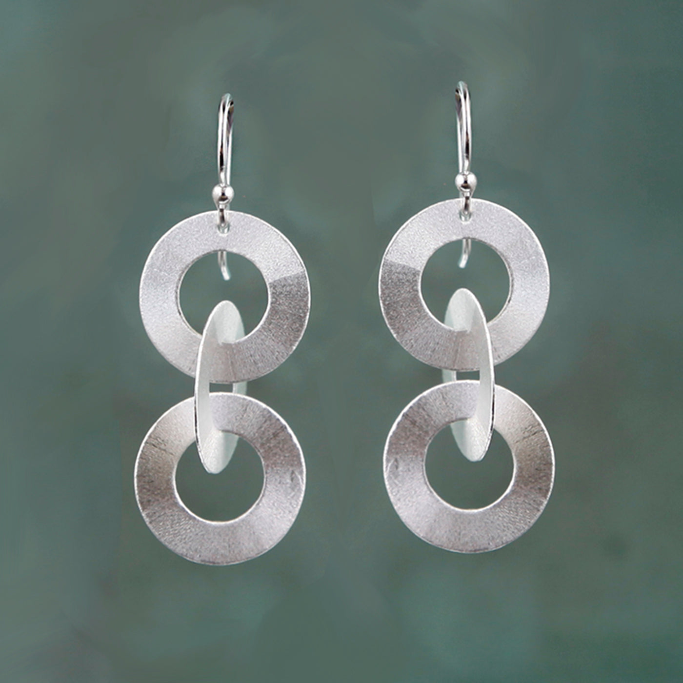 Image of Three Hoop Silver Earrings