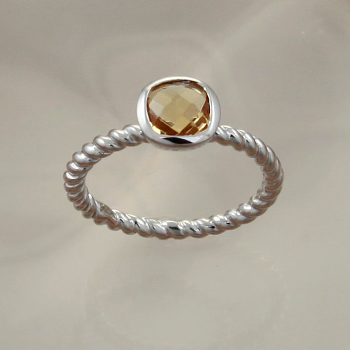 Image of Citrine Silver Ring